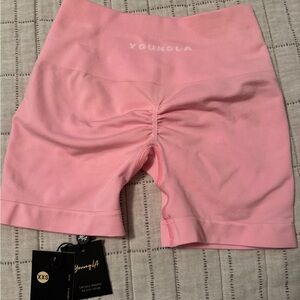 YoungLA xxs core seamless shorts - pink punch NWT